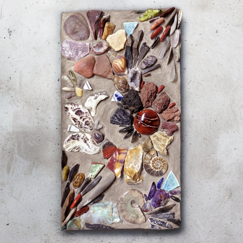 Beton, Natursteinmosaik, Nautilus